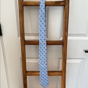 Light Blue Flower Patterned Tie